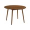 Armen Living Arcadia and Juno 42" Round Blue and Walnut Wood 5 Piece Dining Set SETARDI5JNWABLU42 - alternate 7